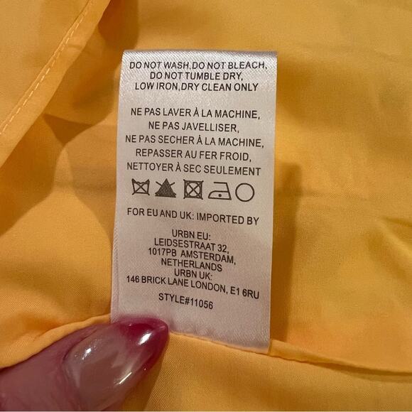 HUTCH Floral Halter Maxi Dress Maize Yellow Adjustable Neck Ruffle Slit 0 NEW - Picture 11 of 14